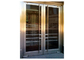 自然な木製の穀物の形の流行のステンレス鋼の住宅のドア サプライヤー